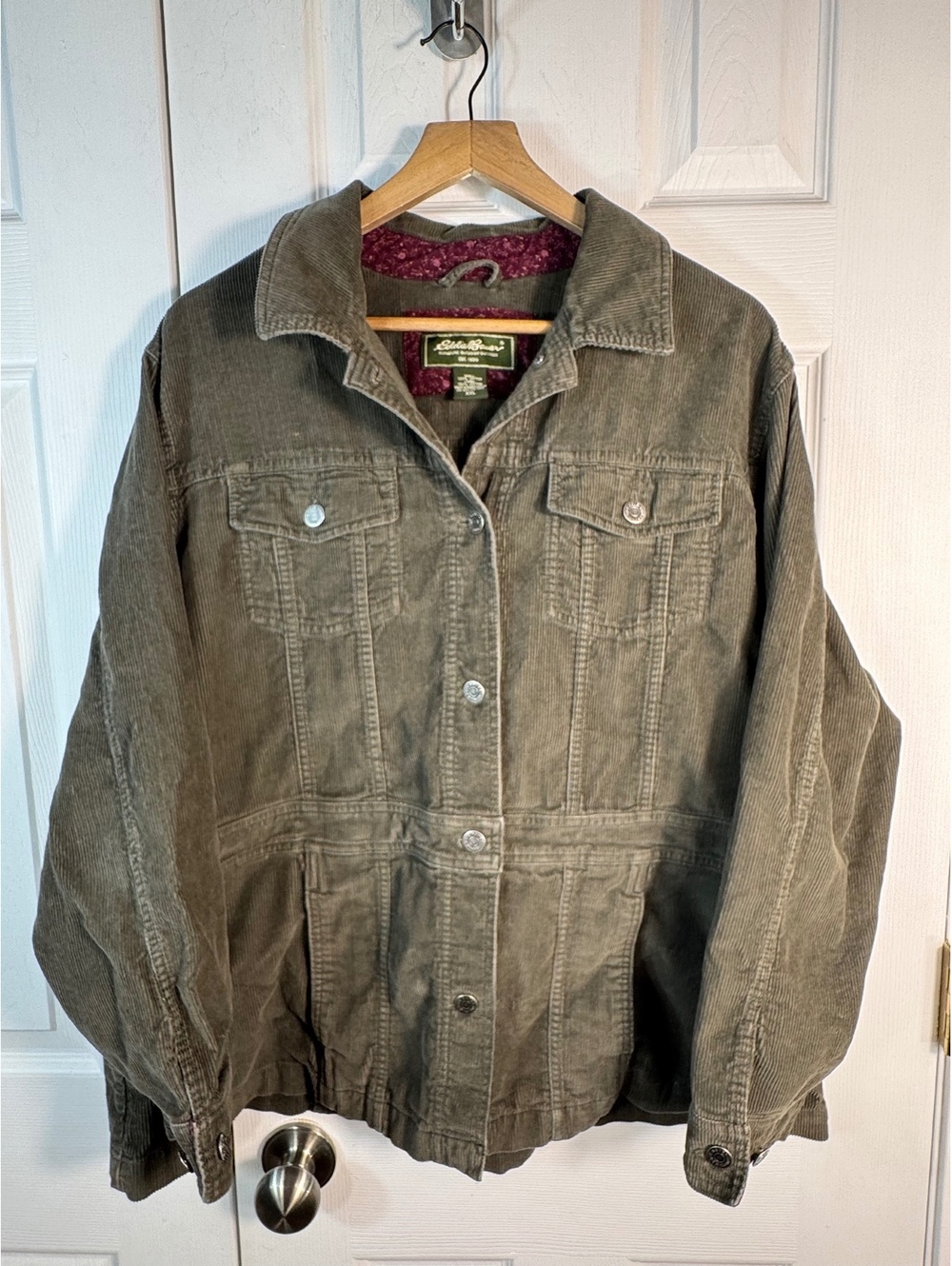 Eddie Bauer Women’s XXL Corduroy Jacket with Floral Lining